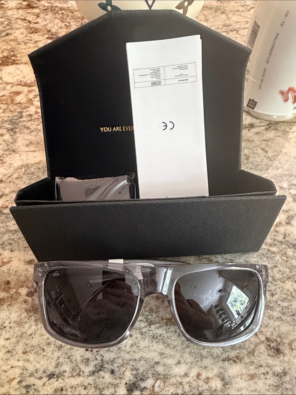 Men's Prive Revaux Gray Sunglasses with Dark Lenses. Full inclusion. Great 🎁